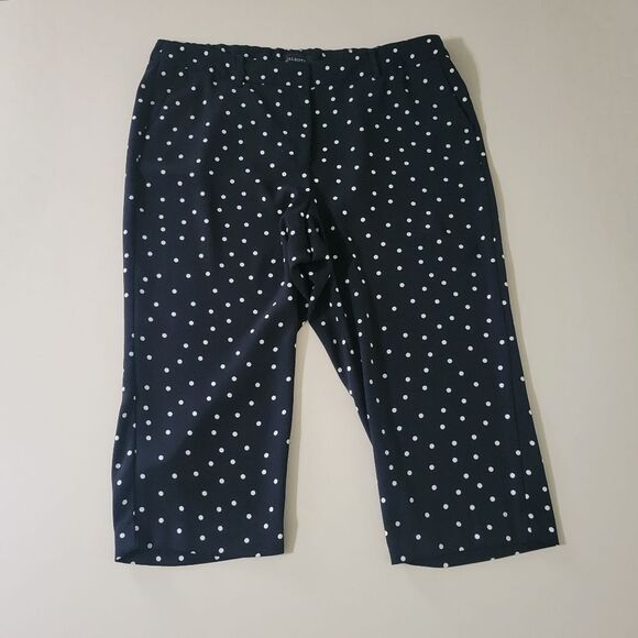 Talbots Navy Dotty Print Capris Pant - Picture 2 of 15
